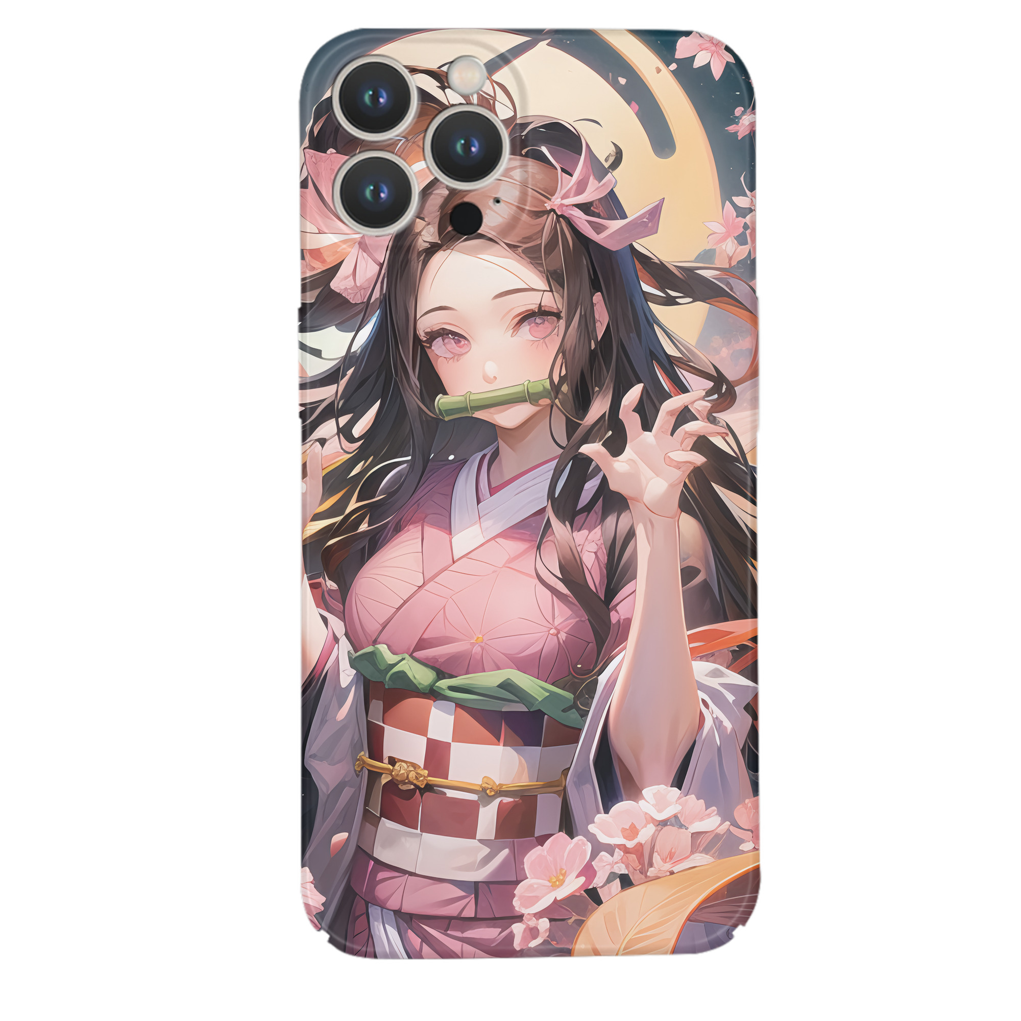 （画像用） 鬼滅の刃（きめつのやいば）竈門 禰󠄀豆子／かまど ねずこ Kamado Nezuko 【iPhone 14シリーズ対応】ハードケース